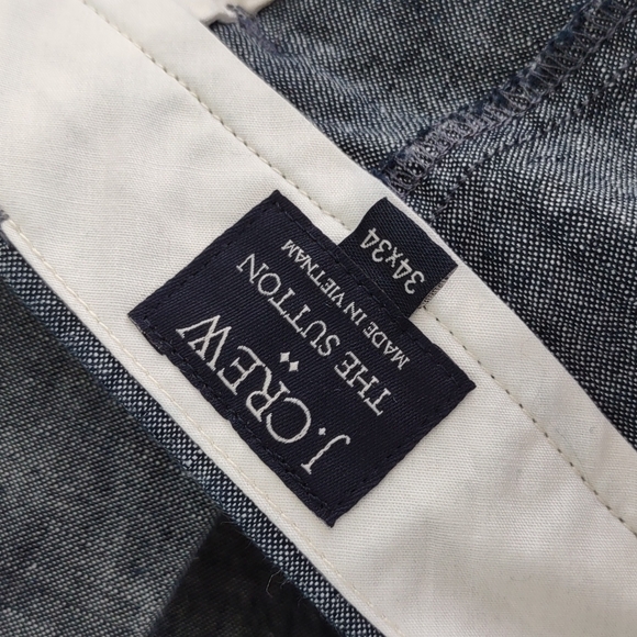 J. CREW Men's "SUTTON" Luxury Linen/Cotton Blend Flat Front Trousers - Picture 17 of 17